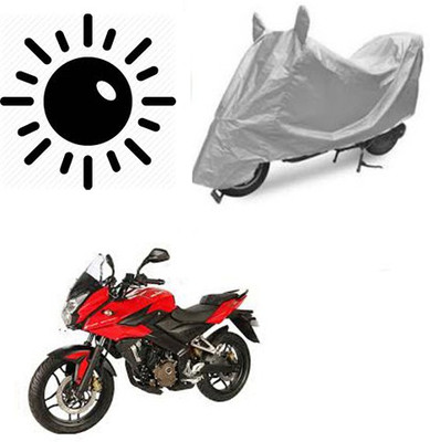 Atulit enterprises Waterproof Two Wheeler Cover for Bajaj(Pulsar AS 150, Silver)