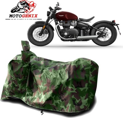 MOTOGENIX Two Wheeler Cover for Triumph(Bonneville Bobber, Green)