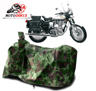 MOTOGENIX Two Wheeler Cover for Royal Enfield(Machismo 500, Green)