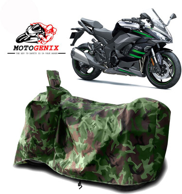 MOTOGENIX Two Wheeler Cover for Kawasaki(Ninja 1000, Green)