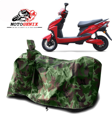 MOTOGENIX Two Wheeler Cover for Techo Electra(Raptor, Green)