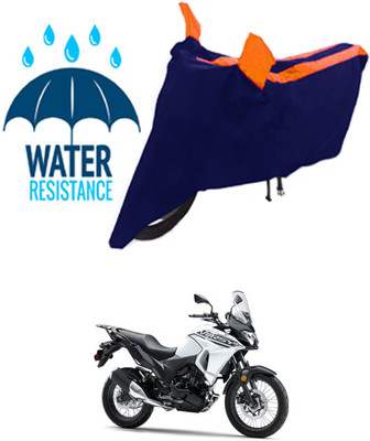 RONISH Waterproof Two Wheeler Cover for Kawasaki(Versys-X 300, Black, Orange)