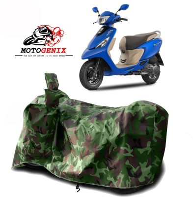 MOTOGENIX Two Wheeler Cover for TVS(Zest, Green)