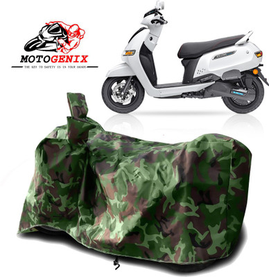 MOTOGENIX Two Wheeler Cover for TVS(iQube, Green)