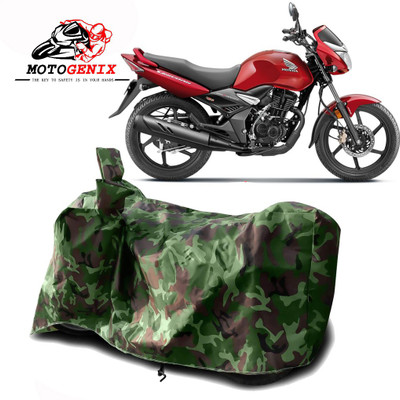 MOTOGENIX Two Wheeler Cover for Honda(CB Unicorn, Green)