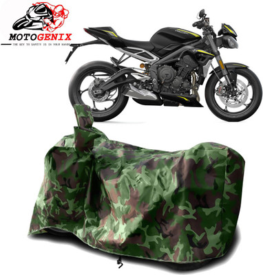 MOTOGENIX Two Wheeler Cover for Triumph(Street Triple RS, Green)