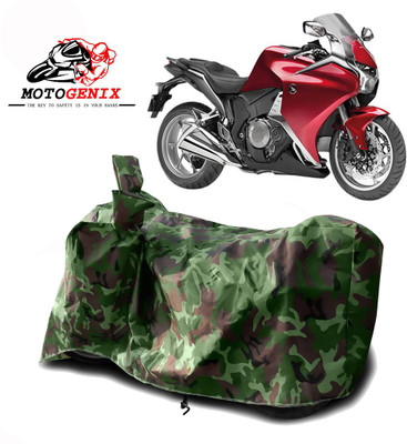 MOTOGENIX Two Wheeler Cover for Honda(VFR 1200F, Green)