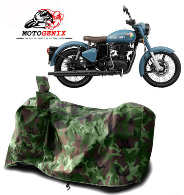 MOTOGENIX Two Wheeler Cover for Royal Enfield(Classic 350 Signals, Green)