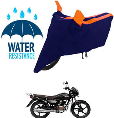 RONISH Waterproof Two Wheeler Cover for TVS(Radeon, Black, Orange)