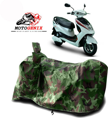 MOTOGENIX Two Wheeler Cover for Okinawa(Ridge, Green)