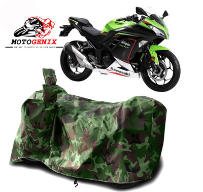 MOTOGENIX Two Wheeler Cover for Kawasaki(Ninja 300, Green)