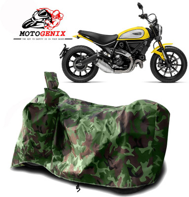 MOTOGENIX Two Wheeler Cover for Ducati(Scrambler Icon, Green)