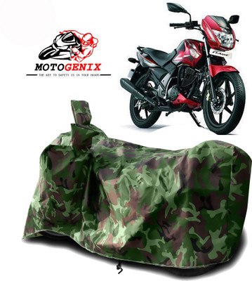 MOTOGENIX Two Wheeler Cover for TVS(Flame DS 125, Green)