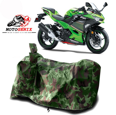 MOTOGENIX Two Wheeler Cover for Kawasaki(Ninja 400, Green)
