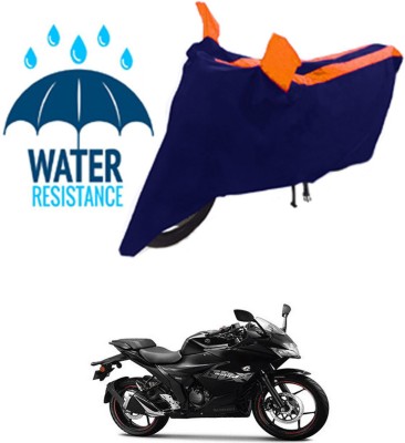 RONISH Waterproof Two Wheeler Cover for Suzuki(Gixxer SF 150, Black, Orange)