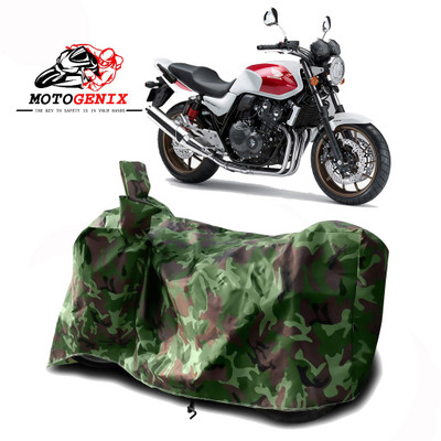 MOTOGENIX Two Wheeler Cover for Honda(CB 400, Green)
