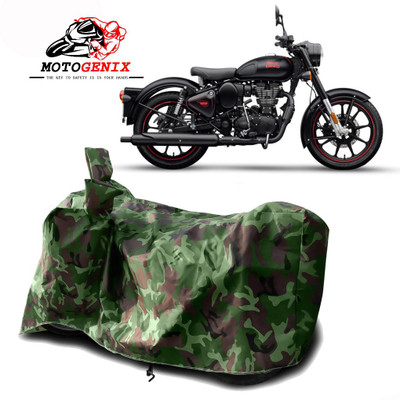 MOTOGENIX Two Wheeler Cover for Royal Enfield(Classic 350, Green)
