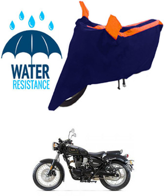 RONISH Waterproof Two Wheeler Cover for Benelli(Imperiale 400, Black, Orange)