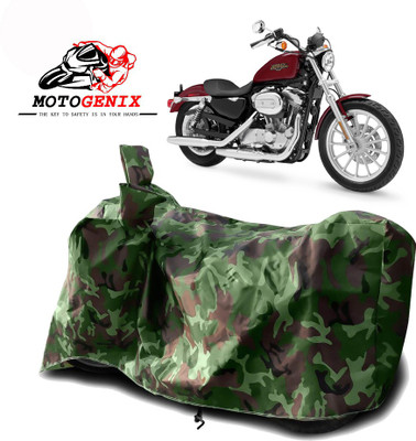 MOTOGENIX Two Wheeler Cover for Harley Davidson(XL 883, Green)