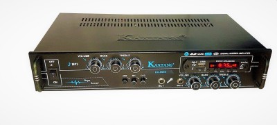KAXTANG NEW SERIES DJ remix Amplifier with UPGRADED CHASIS 3055 5 TRANSISTOR AMPLIFIER WITH BETTER SOUND QUALITY USB SELECTOR MIC SELECTOR AND DVD SELECTOR WITH HEAVY HEAT SINK Double Mic TV/ DVD / BT / USB/SD Card /FM /AUX 160 W AV Power Amplifier 160 W AV Power Amplifier(Black)