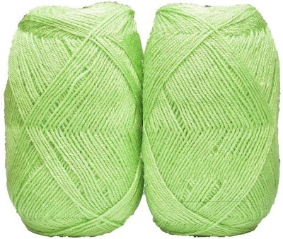 JEFFY Oswal Chirag Light Apple Green (600 gm) Wool Ball Hand Knitting Wool/Art Craft Soft Fingering Crochet Hook Yarn, Needle Knitting Yarn Thread Shade no-8