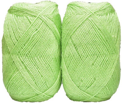 JEFFY Oswal Chirag Light Apple Green (600 gm) Wool Ball Hand Knitting Wool/Art Craft Soft Fingering Crochet Hook Yarn, Needle Knitting Yarn Thread Shade no-8