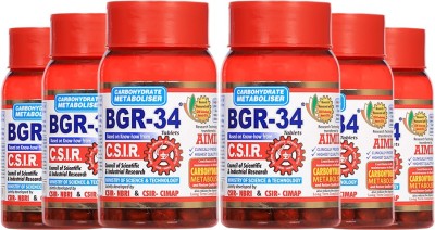 AIMIL BGR-34 Herbal Tablets For Endocrine Health & Diabetes Control (Pack of 6)(Pack of 6)