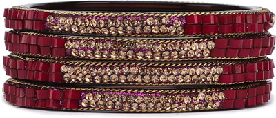 Rijoli Glass Bangle Set(Pack of 4)