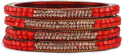 Rijoli Glass Bangle Set(Pack of 4)