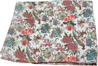 Purina's Floral Double Quilt for  AC Room(Cotton, Multicolor)
