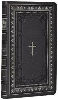 KJV Holy Bible Standard Size Faux Leather Red Letter Edition - Thumb Index & Ribbon Marker, King James Version, Black/Gold Cross(English, Book, unknown)