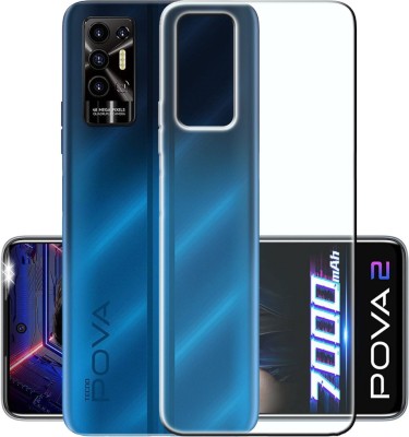 Case Club Back Cover for Tecno POVA 2(Transparent, Dual Protection, Silicon, Pack of: 1)