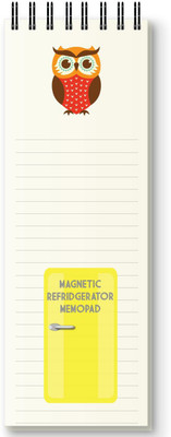 Nourish Magnetic Memo Pad Regular Memo Pad RULED 50 Pages(OWL OFF WHITE)