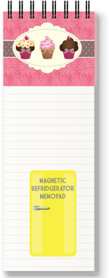 Nourish Magnetic Memo Pad Regular Memo Pad RULED 50 Pages(3 CUPCAKE)