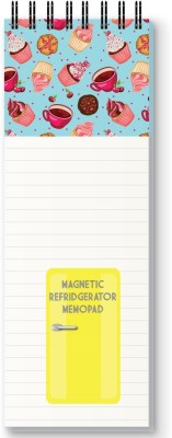 Nourish Magnetic Memo Pad Regular Memo Pad RULED 50 Pages(CUPCAKE BLUE)