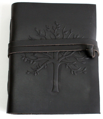 Camlon Exports Leather Journal A5 Planner/Organizer Unrued 240 Pages(Black)
