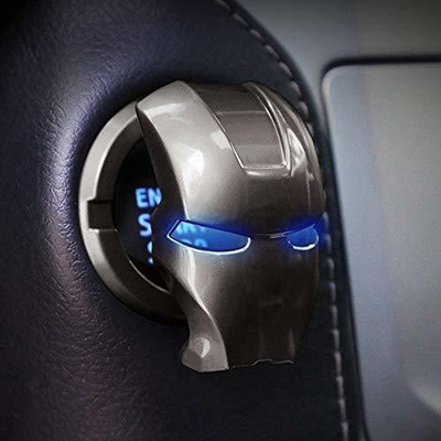 AutoBizarre Car Engine Ignition Start Stop Switch Button Ring Iron Man Cover for Switch Protection and Decoration for All Cars Engine Start/Stop Button