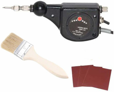 Digital Craft Mini Electric Engraver Machine 250V Tool Engraving Pen Milling Tools Power Tools Engraving Machine with Dusting Brush 2' inch & Flint Paper Engraving Set