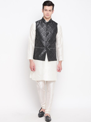 MAG Men Kurta Churidar Ethnic Jacket Set