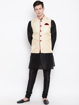 MAG Men Kurta Churidar Ethnic Jacket Set