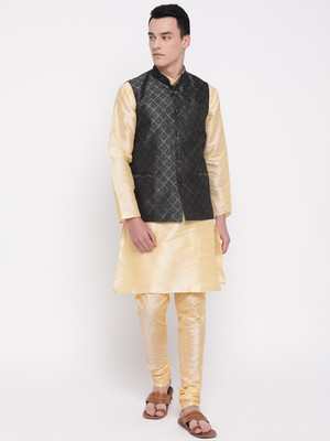 MAG Men Kurta Churidar Ethnic Jacket Set