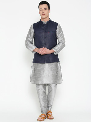 MAG Men Kurta Churidar Ethnic Jacket Set