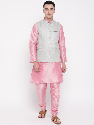 MAG Men Kurta Churidar Ethnic Jacket Set