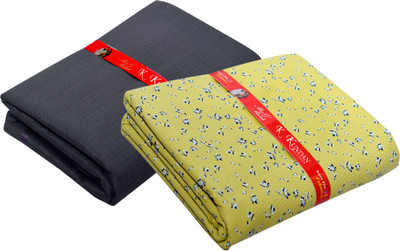 KUNDAN SULZ GWALIOR Cotton Blend Floral Print Shirt & Trouser Fabric