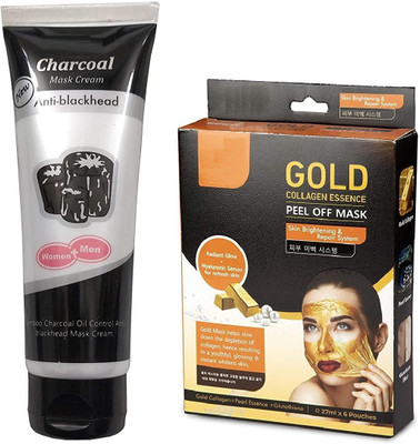 MYEONG glowing skin with Face Tech Anti Blackhead Charcoal Face Mask Cream(292 ml)