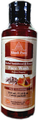 Khadi Pure Gramodyog Herbal Sandalwood and Honey (Pack of 1)  (210 ml) Face Wash(210 ml)
