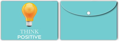 Nourish Plastic Document Folder(Set Of 2, Light Blue)