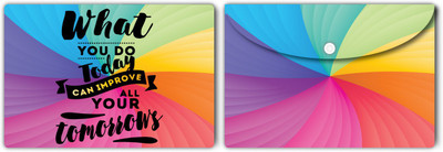 Nourish Plastic Document Folder(Set Of 2, WHAT YOU)