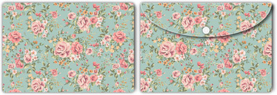 Nourish Plastic Document Folder(Set Of 2, Green, Pink)