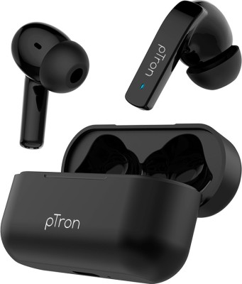 PTron Basspods 992 Bluetooth Headset(Black, True Wireless)